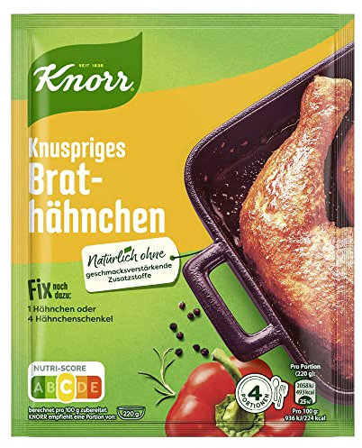 Knorr Fix Würzmischung Knuspriges Brathähnchen für ein leckeres Fleischgericht mit natürlichen Zutaten 28 x 29 g