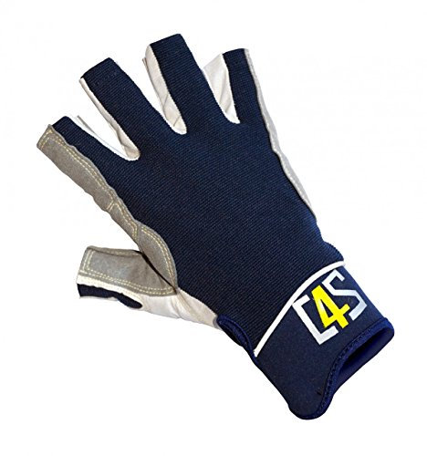 crazy4sailing Unisex Segelhandschuhe Racing - 5 Finger-frei, Farbe:Navyblau, Größe:L