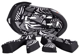 O'NEAL | Motorcross-Helm-Ersatzteile | Motorrad Enduro Mountainbike | Wangenpolster & Innenfutter für Helme | Liner und Cheek Pads Fury Helmet | Schwarz