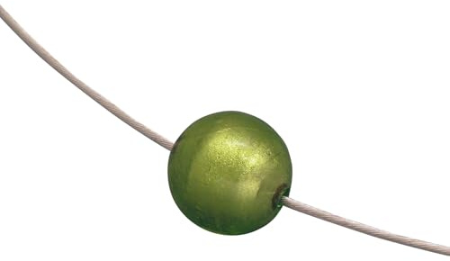 Cadena con bola de cristal de Murano, verde claro