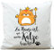 Wandtattoo-Loft ® Bedrucktes Kissen Spruch mit Katze „Zuhause ist, wo Meine Katze herrscht“ / Aus 100% Polyester 40 x 40 cm/Mit Füllung und hochwertigem Aufdruck/Waschbar