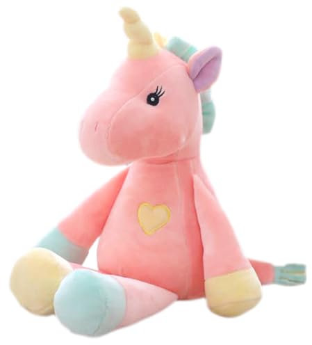 Georgie Porgy Peluche Unicorno Color Block Teddy Peluche Animale per Il Bambino Bambini (Rosa)