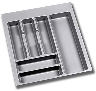 Emuca - Adjustable cutlery tray for drawer, cutlery drawer organizer 50cm cabinet width