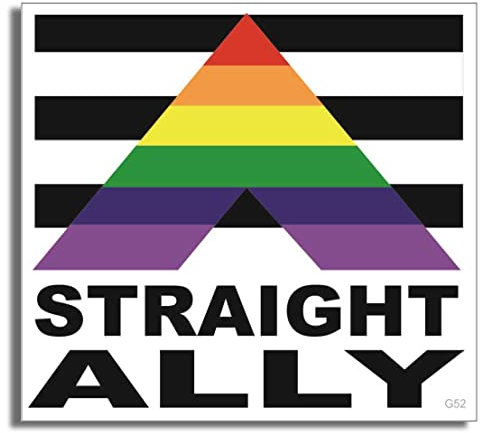 Gear Tatz LGBTQ Pride Auto-Magnet Straight Ally, 8,3 x 8,3 cm, professionell hergestellt in den USA, magnetischer Aufkleber