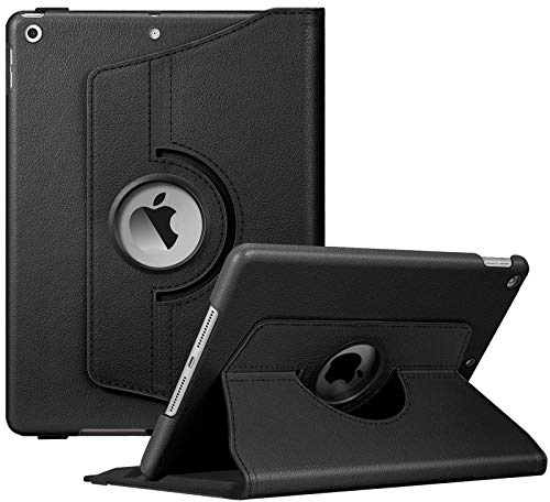 Fintie Rotierende Hülle für iPad 9th Generation (2021) / 8th Generation (2020) / 7th Gen (2019) 10.2 Zoll - 360 Grad drehbarer Ständer Cover mit Stifthalter, Auto Wake Sleep, Schwarz