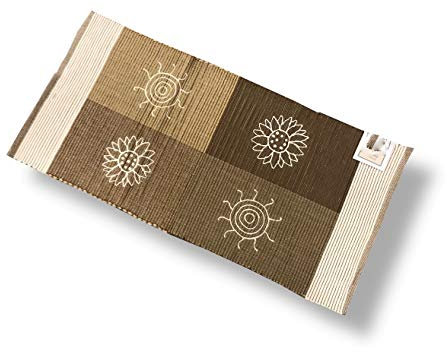 SpazioTessile Tappeto Stuoia Cucina Multiuso 100% Cotone Indiano Ricamo 6 Misure 6 Colori CH (Beige, 50x80)