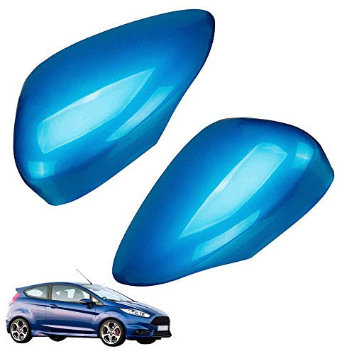 Opaltool Door Wing Mirror Cover for Ford Fiesta MK7 08-17 Left+Right Side (Blue)