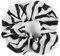 styleBREAKER Damen XXL Haargummi mit Zebra Muster im Animal Print Style, elastisch, Scrunchie, Zopfgummi, Haarband 04027018, Farbe:Schwarz-Weiß
