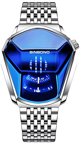 rorios Mode Herrenuhr Analog Quarz Armbanduhr Kreative Männer Uhren mit Edelstahl Armband Wasserdicht Cooles Armbanduhren für Herren