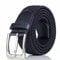 Gunsound Elastischer Stoffgürte Unisex Geflochtener Stretchgürtel Flechtgürtel Dehnbarer Gürtel für Damen und Herren (Dunkelblau, Länge 105 cm)