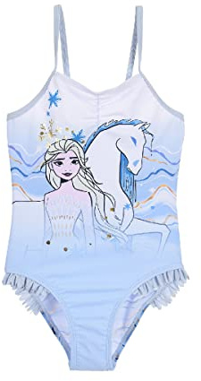Collection Frozen Mädchen Kollektion Frozen Badeanzug, blau, 8 Jahre