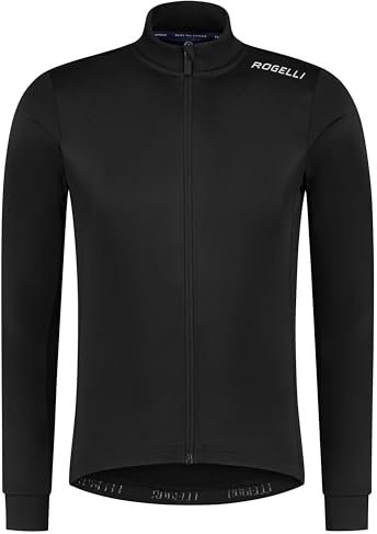 Rogelli Core - Radtrikot Langarm - Herren | 3 Rückentaschen - Elastische Seitenpanels - Elastischer Bund - Reflektierende Akzente - Temperatur 10 - 20 °C