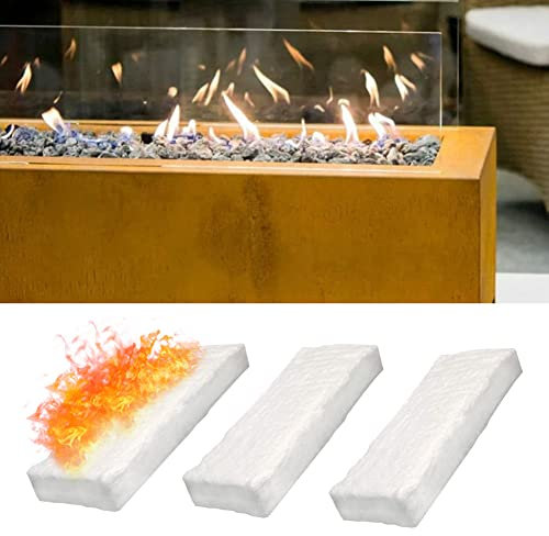 BEAUTIFABLE 3 Stücke Keramikwolle Für Bioethanol Kamin Keramikschwamm für Bio Ethanol Kaminofen Indoor Gel- & Ethanol Keramikschwamm Für Bioethanol Brenner, 30 x 10 x 1,5 cm (11,8 * 3,9 * 1 Zoll)