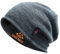 Lvaiz Winter Fleece Gefütterte Strickmütze für Herren Wendbare Winddichte Uhr Hut Warm Skull Cap für Frauen, Schwarz, Einheitsgre