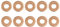 DTGN 4mmx9mmx1mm(IDxODxT) Piatto Rame Tenuta Rondelle - 50pz - Buono per Macchinario Industriale M4 Viti - Rame Piatto carrello Guarnizioni