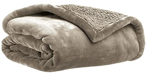 Vivaraise Plaid Michka kieselsteingrau 180 x 220 cm