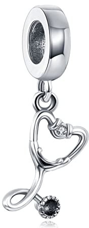 MITSOKU Stethoskop Charm 925 Sterling Silber Frauen Armband Halskette Weihnachten Anhänger Valentinstag Muttertag Mädchen Geschenk