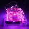 TuoTu Guirlande lumineuse de Noël à piles avec 8 modes clignotants et minuterie de 8 à 16 heures, 5 m, 50 LED en fil de cuivre (rose)