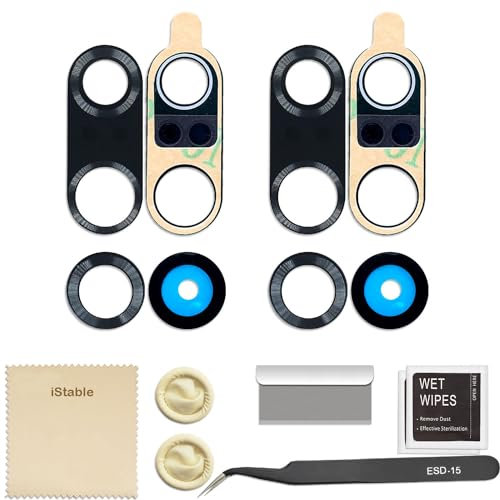 iStable 2er-Pack Kamera Glas Kompatibel mit Huawei P20 Pro Kameraglas Linse Ersatz Original vollständiges Reparatur-Ersatzset mit Werkzeugen