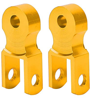 2 Stück Hintere Stoßdämpfer Riser, M10 Loch Stoßdämpfer Adapter Dämpfer Höhenverlängerung für Motorrad Quad ATVs OffRoad(Gold)