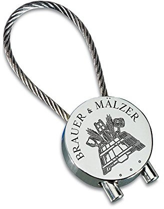 GravurManufakturBerlin Schlüsselanhänger Brauer Mälzer Handwerk Zunft Logo silbern