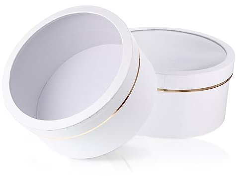 SOLUSTRE 2stücke Runde Geschenkboxen Mit Deckel Blumenboxen Für Valentinstag Transparente Verpackungen Für Blumensträuße Und Überraschungen