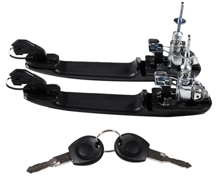 CANJPTON Auto Außentürgriff mit Schlüssel Vordertür Links und Rechts Griffe Kompatibel mit VW Sharan POLO 6N0837207C 6N0837207D