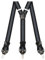 Kohentact Hosenträger Herren mit Clip- und Knopfbefestigung, inklusive 6 Knöpfe, 3,5 cm Breite Y-Form für Körpergrößen bis 200 cm Suspenders for Men 1 (Schwarz-dunkelgrau gestreift)
