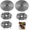 Wuyue Hua 5 Pcs Plant Pot Cover Plant Protector from Animal 11.8 20.5 Plant Pot Grid with Center Cutout Flower Cover Soil Protectors for Plants (3pcs 11.8in/30cm+2pcs 20.5in/52cm)