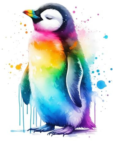 Designer Aufkleber/Sticker/Wandaufkleber/Decal/Fotosticker/Dekoration Vinyl - XL- bunt - Pinguin Antarktis 02