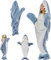 MeYuxg Hai Decke zum Anziehen, Blau Shark Blanket, Kuscheldecke Flauschig Shark Schwanz Decke, Flanell Shark Blanket Schlafsack für Jugendliche, Erwachsene, Hai-Liebhaber, Cosplay (L)