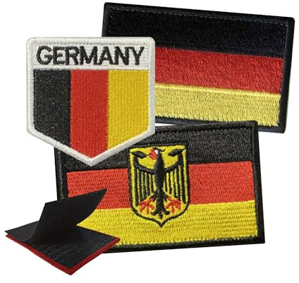Bandiera Germania toppe zaino 3 patch militari La Germania patch zaino toppa montagna toppe per giubbotti toppa per tessuti toppa bandiera Germania toppe bandiere Germania patch biker toppa militare