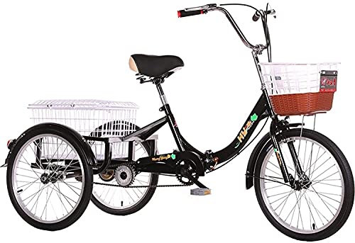 Dreirad für Erwachsene, 3-Rad-Einkaufsfahrrad, 3-Rad-Cruiser-Dreiräder, faltbare Dreiräder for Erwachsene, 1-Gang-Dreiräder for Erwachsene, 16/20-Zoll-Dreiräder mit niedrigem Einstieg, faltbares Dreir