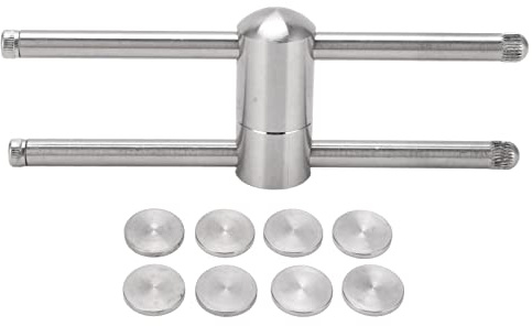 Risegun Snooker Stick Tip Shaper, Edelstahl Billard Tip Trimmer und Shaper, Pool Queue Tip Shaper, Snooker Queue Tip Kompressor, für 9 mm - 14 mm Snooker und Pool Queue-Spitzen, 14,5 x 5,1 x 2,3 cm
