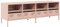 vidaXL Meuble TV Rose 135x39x43,5 cm Acier laminé à Froid, Support TV, Buffet TV, Armoire HiFi, Banc TV, Armoire en métal, Meuble multimédia