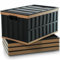 Citylife 4Pack 64L Collapsible Plastic Storage Box with Lids Outdoor Stackable Folding Large Storage Box Plastic Box with Lid for Book Camping Storage Boxes