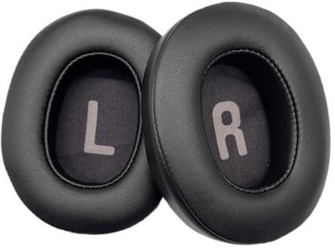 Ersatz Ohrpolster Kompatibel mit JBL Tune T700BT T710 T750BT T760NC Headset Ohrenschützer Atmungsaktives Mesh+Memory Schwamm Kopfhörer Gel Proteinhaut Abdeckung (Schwarz,1Paar)