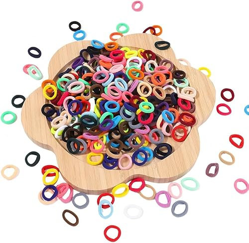 200 elastici capelli bambina – Mini elastici per capelli colorati e senza cuciture | Codini per capelli neonata, elastici morbidi e resistenti per acconciature bambine
