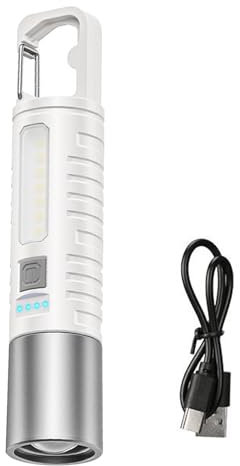 Générique High Lumens Compact Flashlight, Zoomable Handheld Torch, Lighweight 5 Modes Hook, Waterproof Light for Camping and Outdoor Survival, 1.3 x 6.18 inches