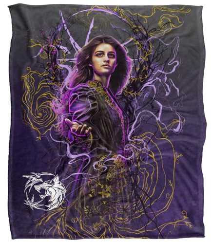 The Witcher Yennefer Airbrush Silky Touch Super Soft Throw Blanket 152 X 127 cm, White
