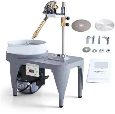 MKHFP 180 W 2800 U/min Edelstein-Facettiermaschine, Jade-Schleifpoliermaschine, Steinpolierer, Juwelen-Winkelpolierer mit Facettierung Steinschleifgeräte