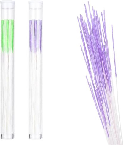 XENQITO Lot de 120 Nettoyeurs pour Trou d'oreille, Ligne de Nettoyage pour Trou d'oreille, Nettoyeur Trou Boucles d'oreilles, Élimination des odeurs, Avec 2 Tubes de Rangement en Plastique