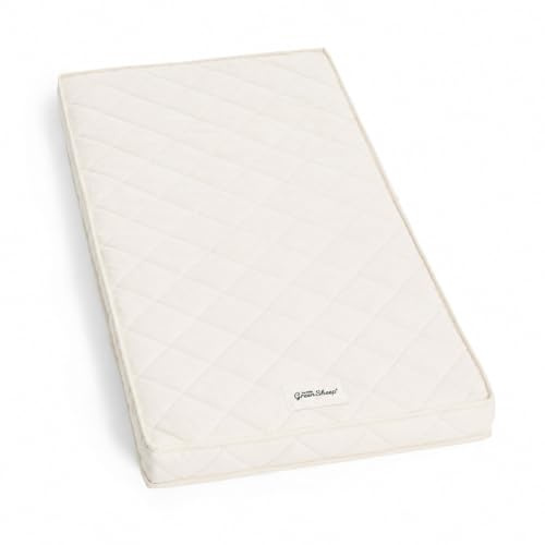 The Little Green Sheep Natural Junior Mattress, Breathable Cotton Mattress from 12 Months to 12 Years, Standard Single Size 90x200cm