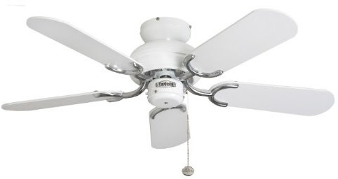 Fantasia Capri Ceiling Fan 36in St Steel/White