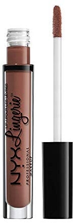 NYX Professional Makeup Pintalabios Lip Lingerie Liquid Lipstick, Acabado cremoso y mate, Larga duración, Fórmula vegana, Tono: Cabaret Show