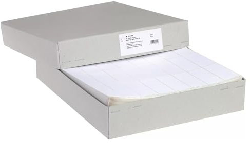 HERMA 8242 Computeretiketten endlos, 81,28 x 35,7 mm, 4-bahnig, 16000 Stück, selbstklebend, Endlosetiketten Aufkleber mit Führungslochrand, matt, blanko Papier Computer Etiketten, weiß