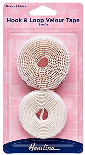 Hook And Loop Tape V/Pack Sew On 20mm: White