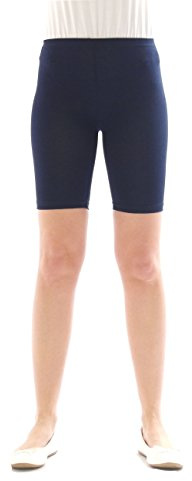 YESET Kinder Shorts Sport Pants Sportshorts Kurze Leggings aus Baumwolle Jungen Mädchen dunkelblau 116