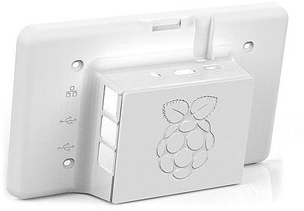 Official Raspberry Pi 7-inch touch screen display white White Gehäuse: weiss