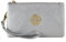 Fashion Choice Small Clutch Bags with Wristlet and Long Adjustable Strap - Packaged With FREE Elegant Tiana Marie Dust bag (Silver)